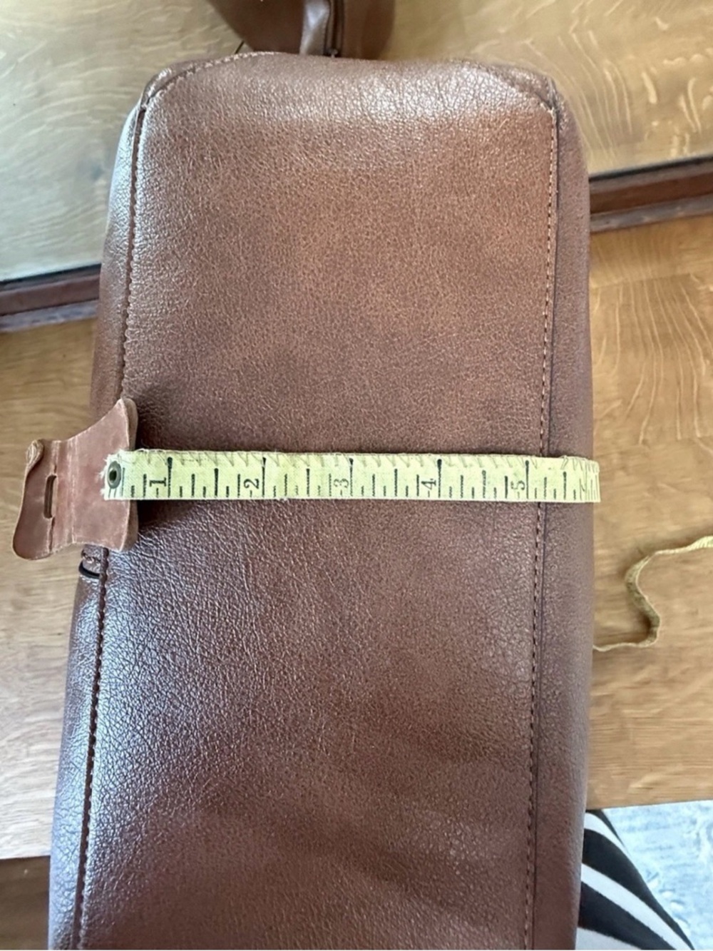 Realer Lg Faux Leather Bag Brn 14”Wx11”Hx5.5”D NO Crsbdy Strap Western Baby - Picture 16 of 16